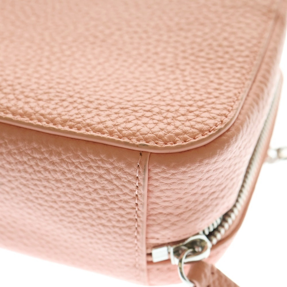 LACOSTE(ラコステ) ロゴ レザーチェーンショルダーバッグ ピンク