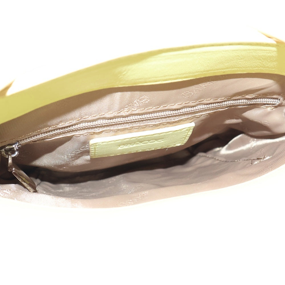 BARCOS(バルコス) ロゴ レザーショルダーバッグ イエロー