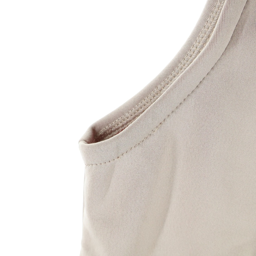 FILA(フィラ) ロゴ刺繍ジップノースリーブ ブルゾン ベスト ベージュ