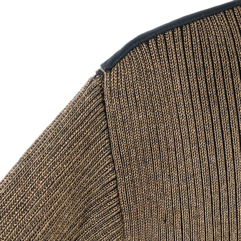 MORGAN HOMME(モルガンオム) ジップアップニット ブルゾン ブラウン