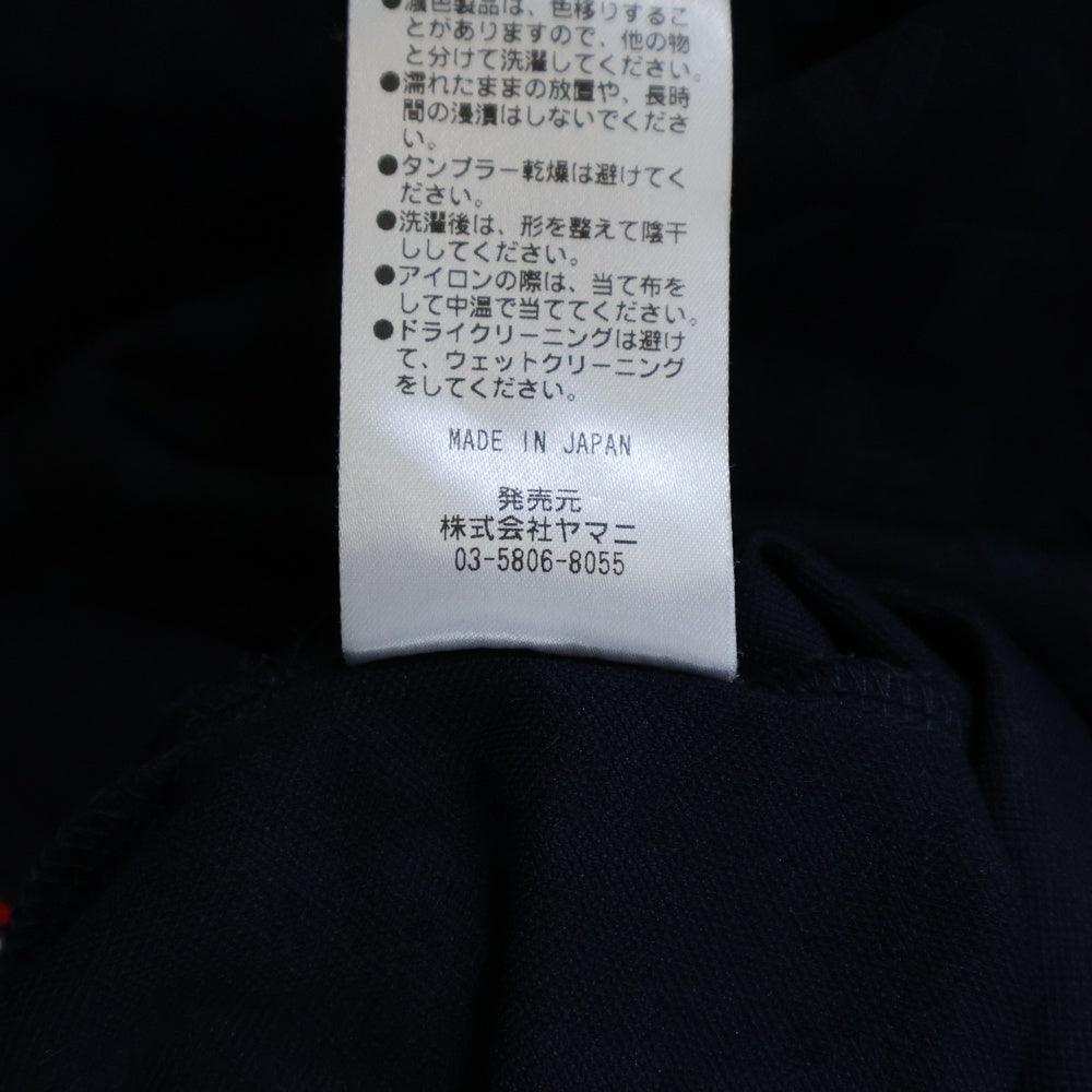 TOMMY HILFIGER(トミーヒルフィガー) ロゴ 総柄長袖ポロシャツ ネイビー