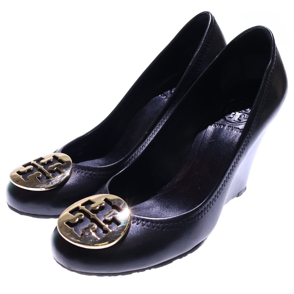 TORY BURCH(トリー バーチ) ダブルT ヒールパンプス シューズ ブラック ゴールド金具 レディース