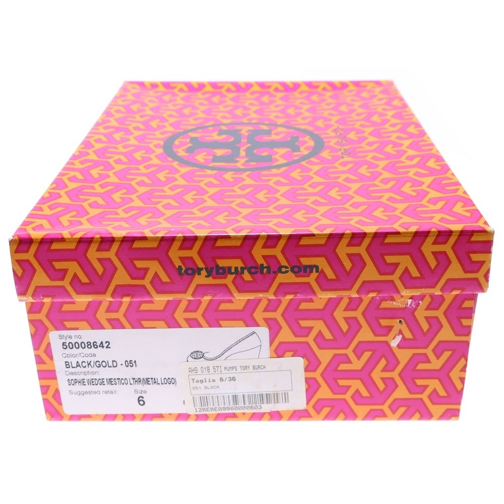 TORY BURCH(トリー バーチ) ダブルT ヒールパンプス シューズ ブラック ゴールド金具 レディース