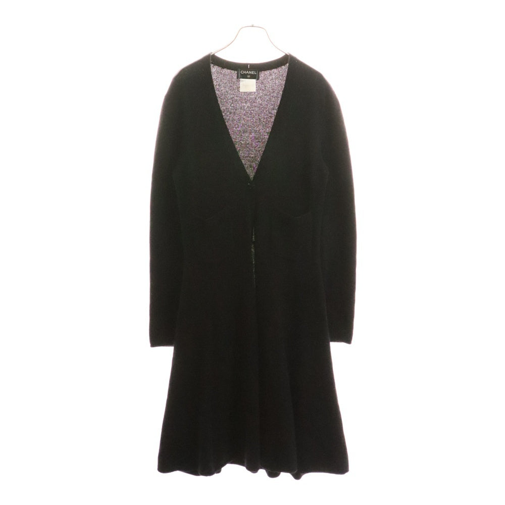 CHANEL(シャネル) 00AW スクエアココマークボタン カシミヤニット ロング カーディガン ブラック レディース P16698W02694