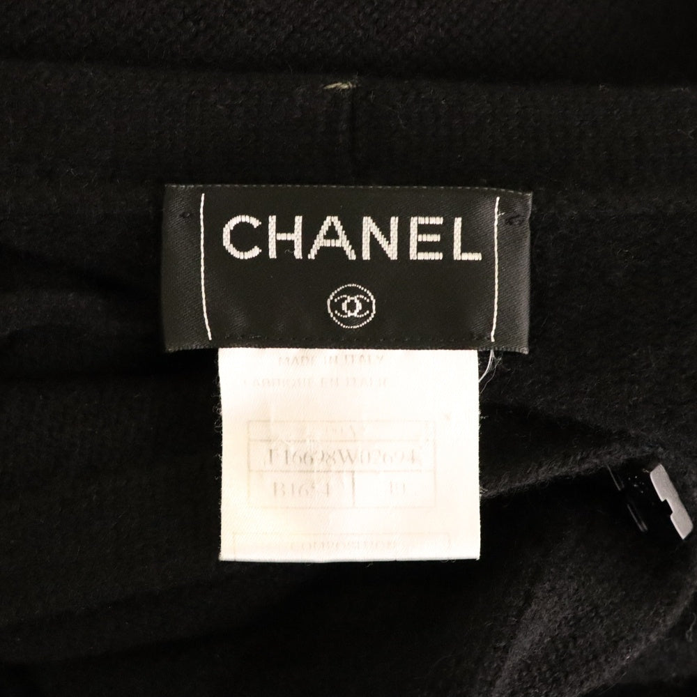 CHANEL(シャネル) 00AW スクエアココマークボタン カシミヤニット ロング カーディガン ブラック レディース P16698W02694
