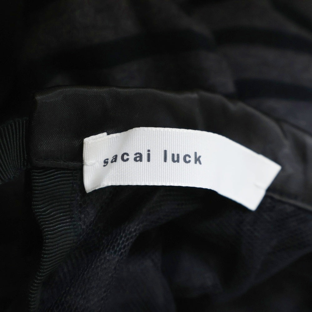 sacai luck(サカイ ラック) ボーダー長袖カットソー ブラック×ダークパープル ♯2 レディース