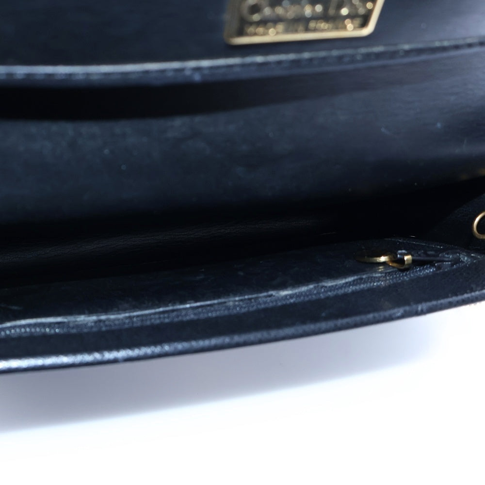 Christian Dior(クリスチャンディオール) チェーンショルダーバッグ ミニバッグ ブラック ゴールド金具 レザー
