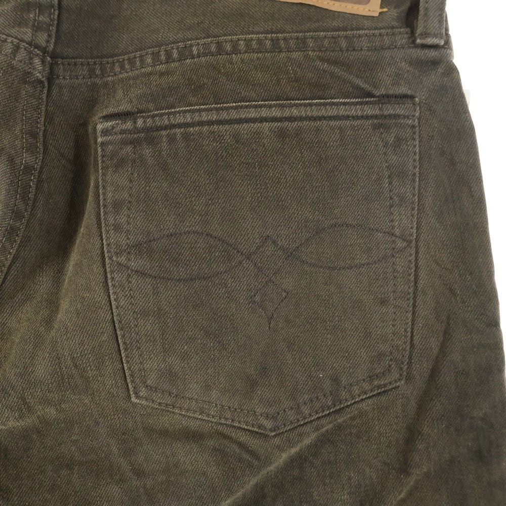 RRL(ダブルアールエル) スリムフィット デニムパンツ ブラウンウォッシュ カーキ コットン 782820976001