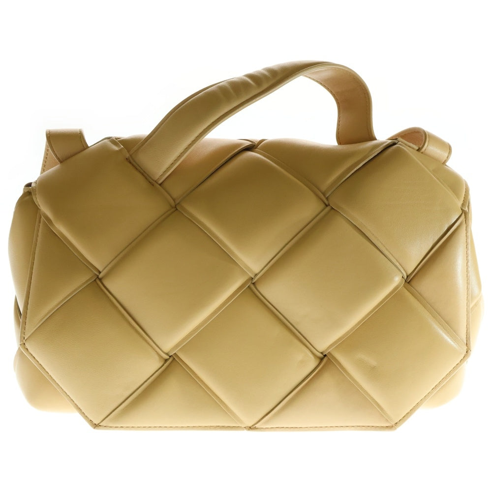 BOTTEGA VENETA(ボッテガヴェネタ) マキシイントレチャート トップハンドル パデット 2WAYショルダーバッグ ベージュ レザー