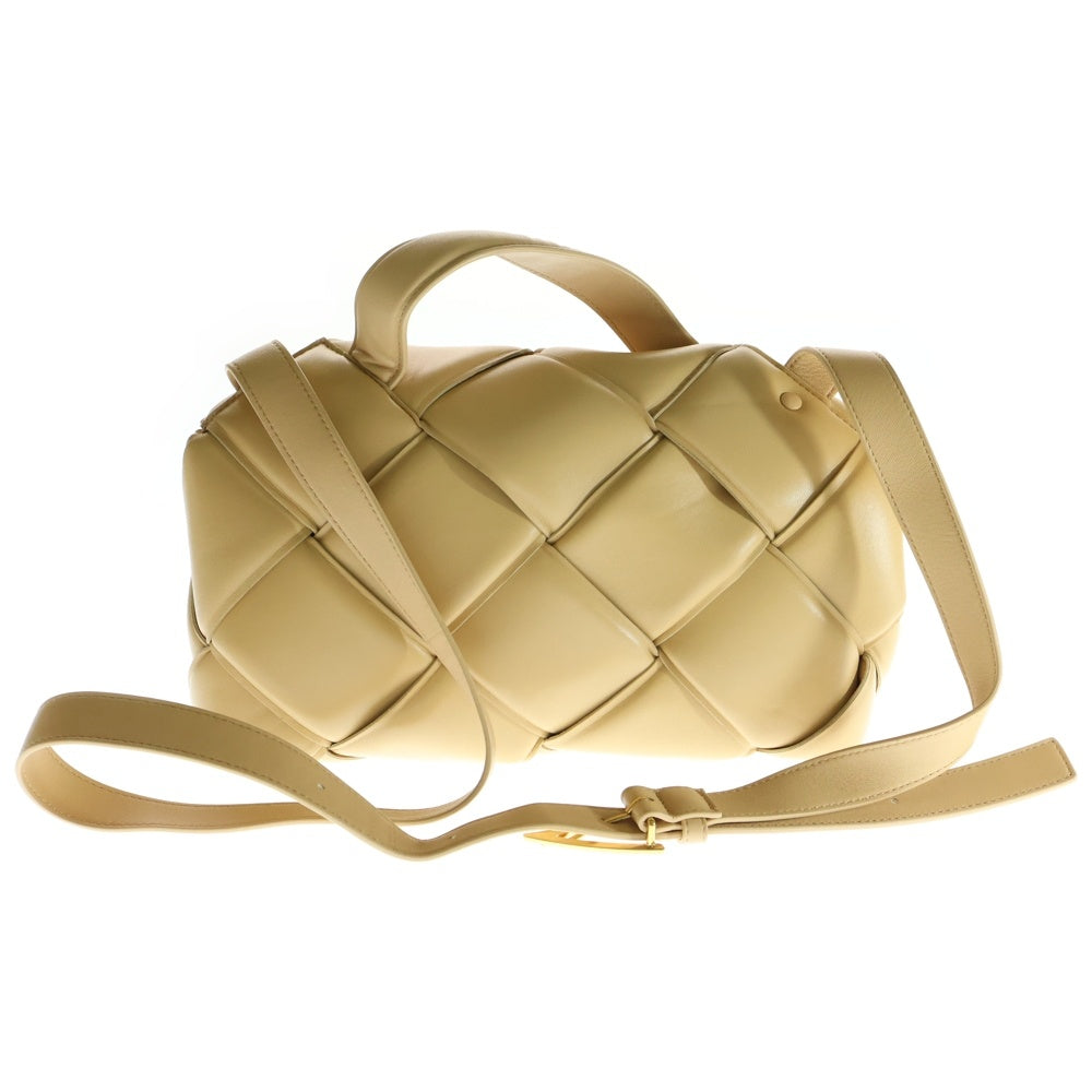 BOTTEGA VENETA(ボッテガヴェネタ) マキシイントレチャート トップハンドル パデット 2WAYショルダーバッグ ベージュ レザー