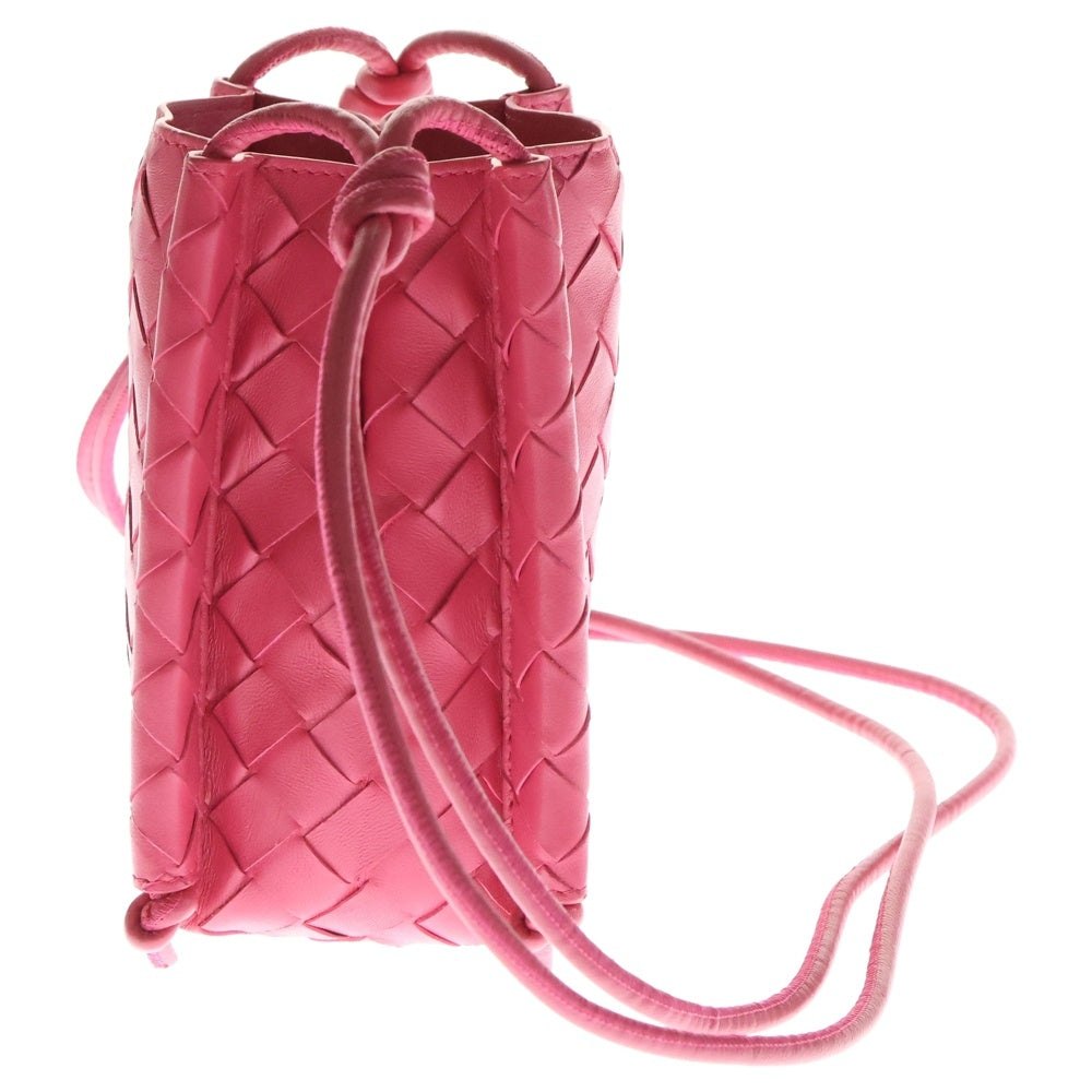 Bottega Veneta イントレチャート ショルダーバッグ ピンク レザー BOTTEGA VENETA（ボッテガ・ヴェネタ） イントレチャート ショルダー