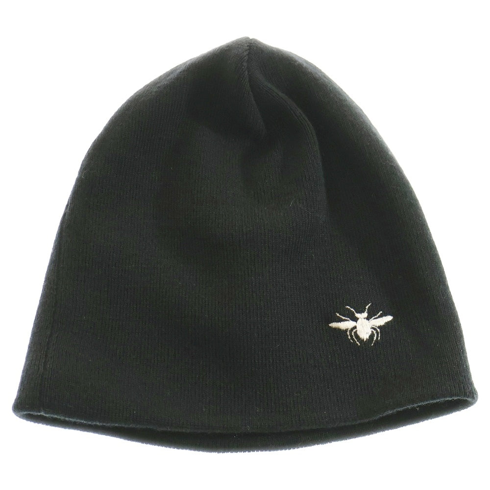 Dior HOMME(ディオールオム) BEE刺繍 ウールニットキャップ ニット帽 ブラック