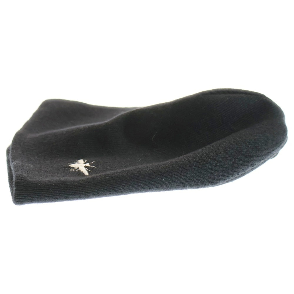 Dior HOMME(ディオールオム) BEE刺繍 ウールニットキャップ ニット帽 ブラック