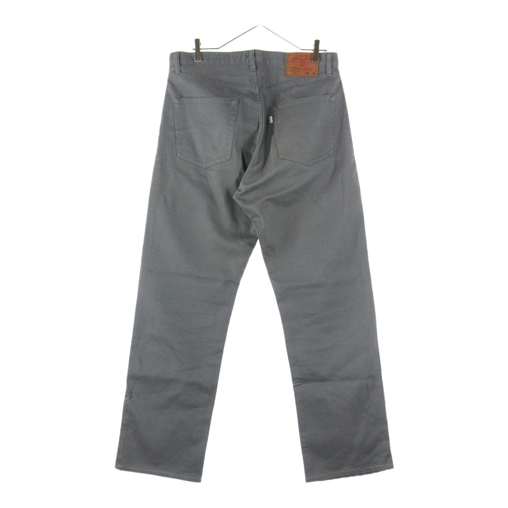 BEAMS(ビームス) コットンストレートパンツ グレー