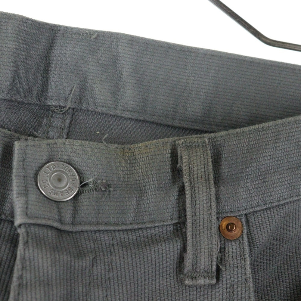 BEAMS(ビームス) コットンストレートパンツ グレー