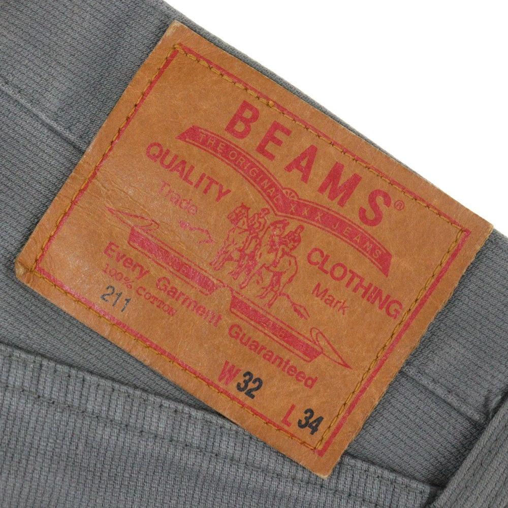 BEAMS(ビームス) コットンストレートパンツ グレー
