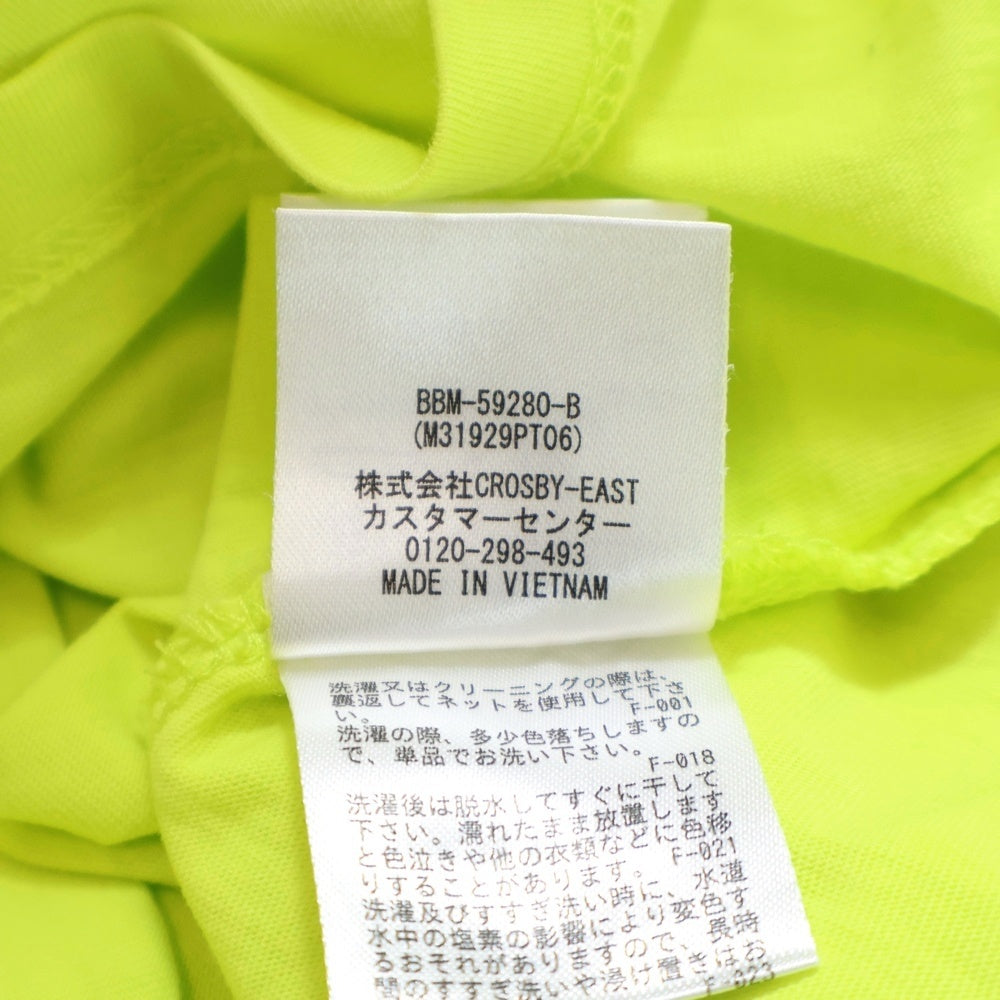 SATURDAYS SURF NYC(サタデイズサーフエヌワイシー) フロントロゴプリント半袖Tシャツ ネオンイエロー 蛍光