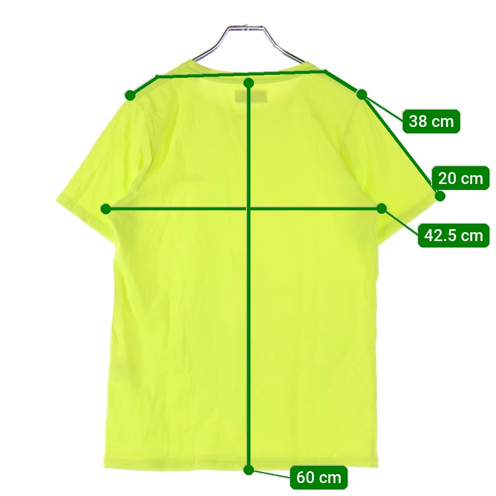 SATURDAYS SURF NYC(サタデイズサーフエヌワイシー) フロントロゴプリント半袖Tシャツ ネオンイエロー 蛍光