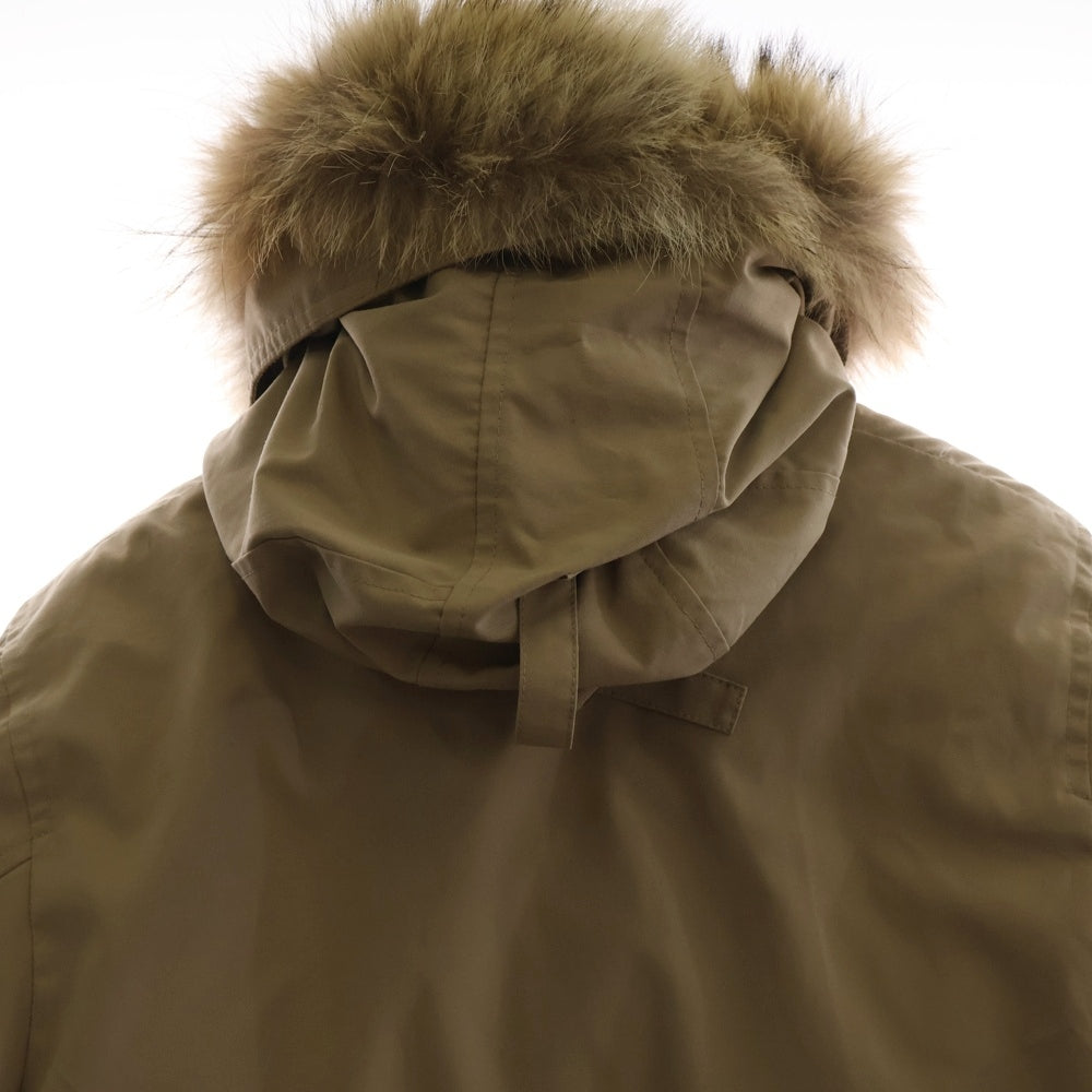 CANADA GOOSE(カナダグース) LABRADOR DOWN JACKET ラブラドール ワッペンロゴ ファー フーデッド ジップアップ ダウンジャケット ベージュ レディース 7958JM R