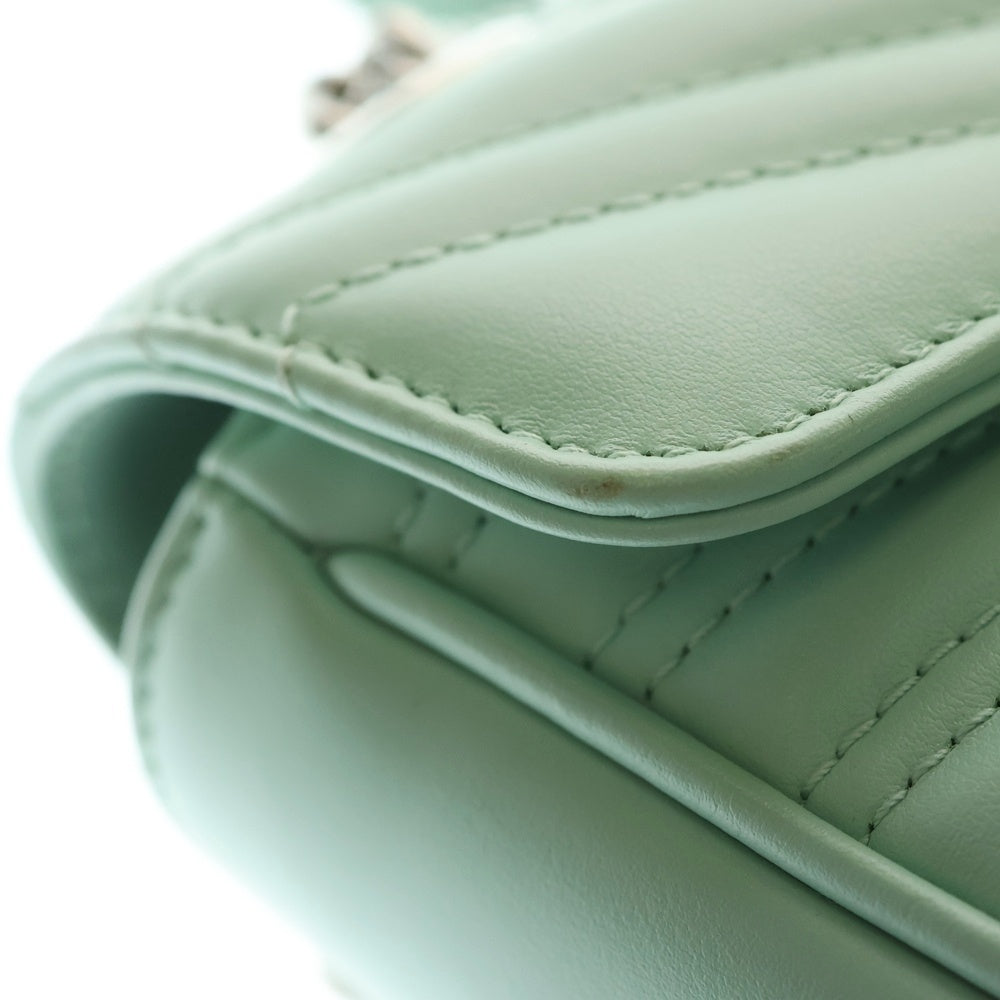 GUCCI(グッチ) GGマーモント キルティングステッチレザーチェーンショルダーバッグ ミントグリーン 443497