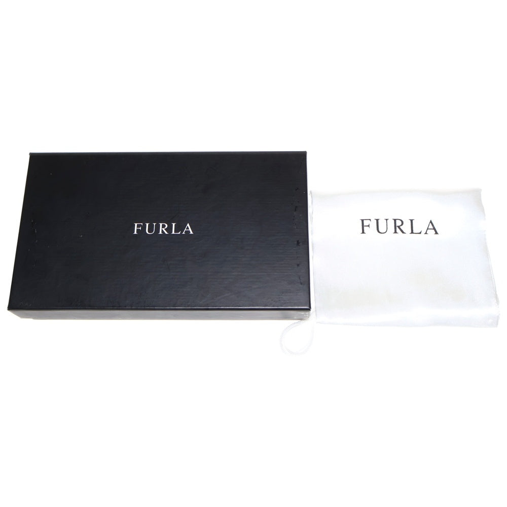 FURLA(フルラ) 二つ折り長財布 ロングウォレット カードケース シルバー レザー