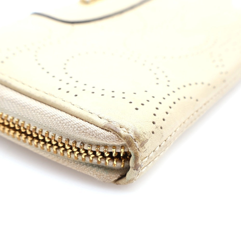 COACH(コーチ) シグネチャー パンチング ラウンドファスナー 長財布 ロングウォレット カードケース アイボリー レザー