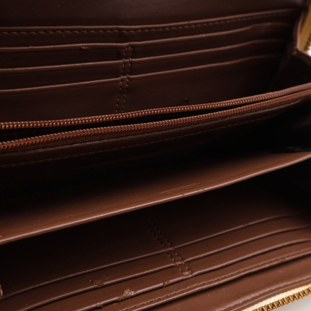 COACH(コーチ) シグネチャー パンチング ラウンドファスナー 長財布 ロングウォレット カードケース アイボリー レザー