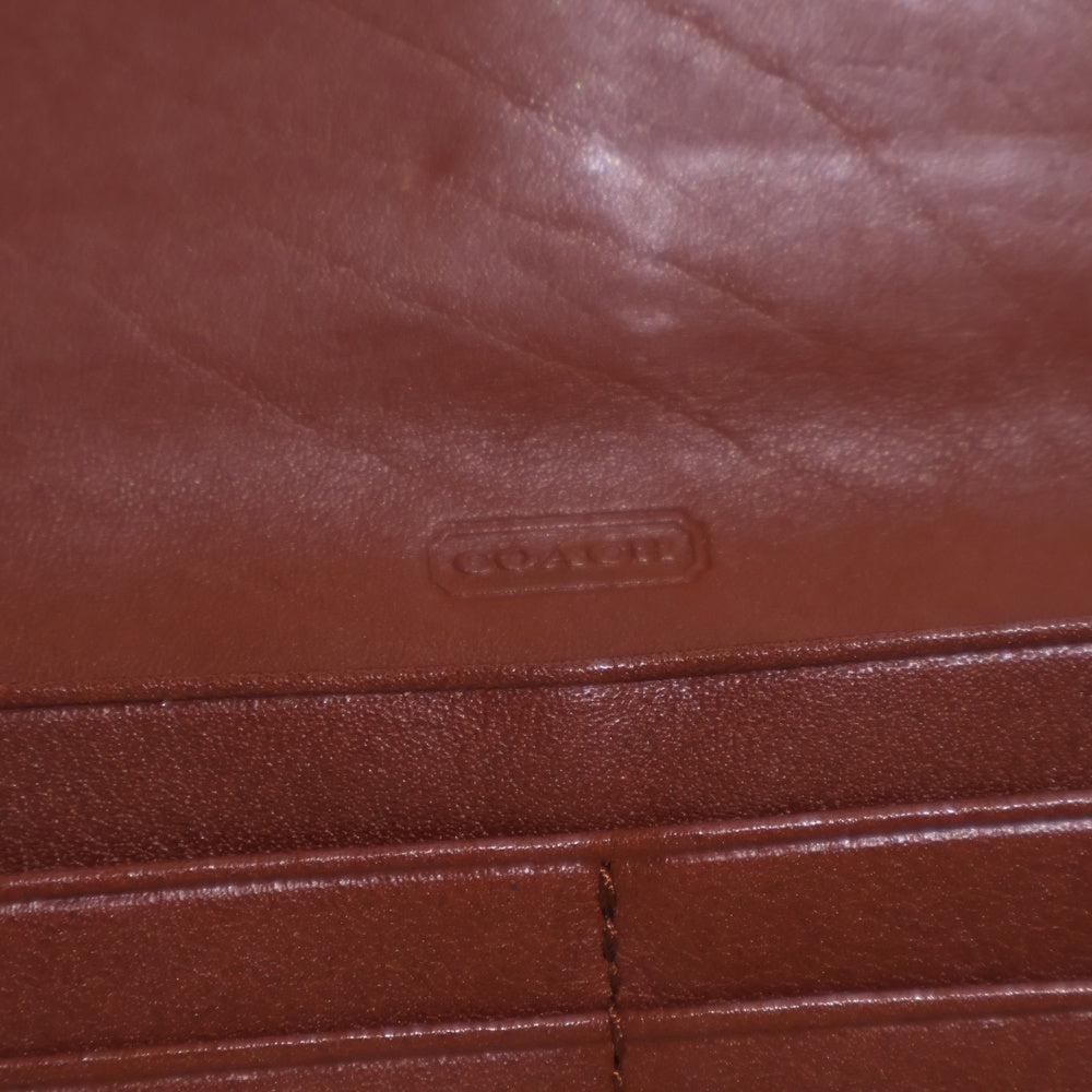 COACH(コーチ) 二つ折り長財布 ロングウォレット カードケース ブラウン レザー レディース