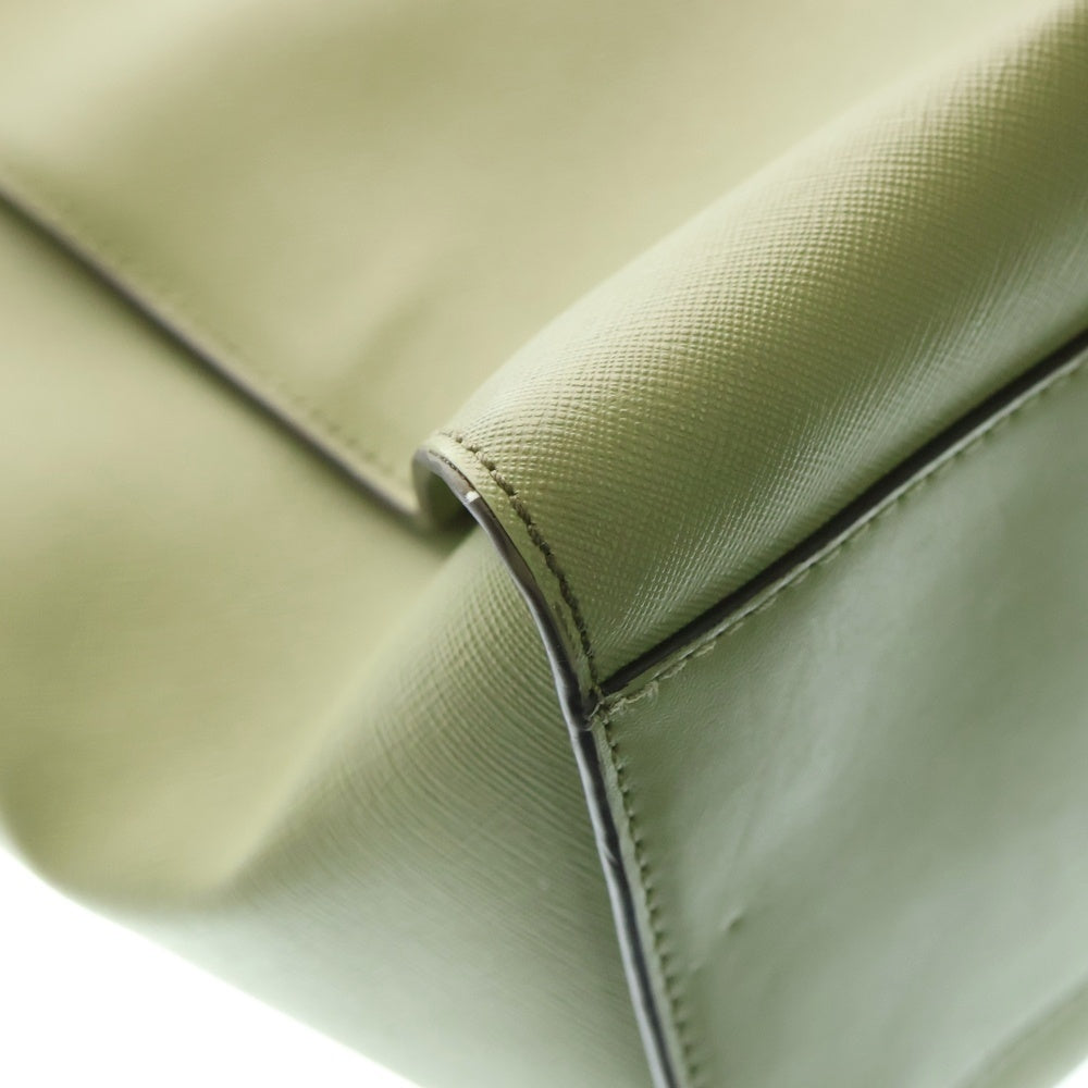 MICHAEL KORS(マイケルコース) トートバッグ ハンドバッグ レザー ライトグリーン ゴールド金具