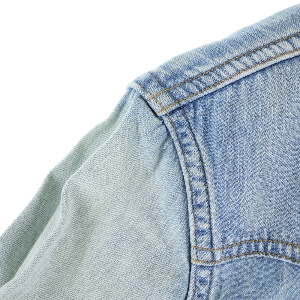 SAINT LAURENT PARIS(サンローランパリ) 18AW ウォッシュ加工 ウエスタン スナップボタン デニムシャツ インディゴ レディース 527493