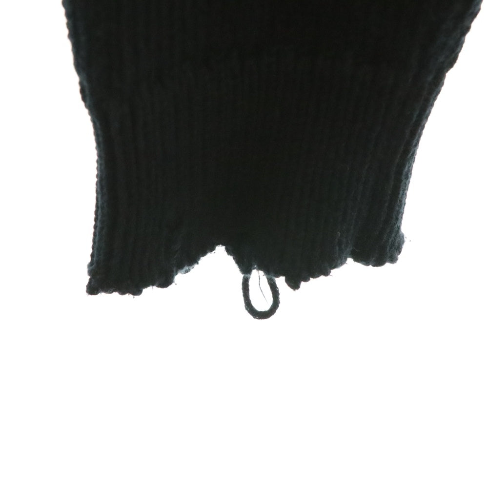 SAINT LAURENT PARIS(サンローランパリ) デストロイ加工クラッシュニット クルーネック長袖セーター ブラック 604798 YALO2