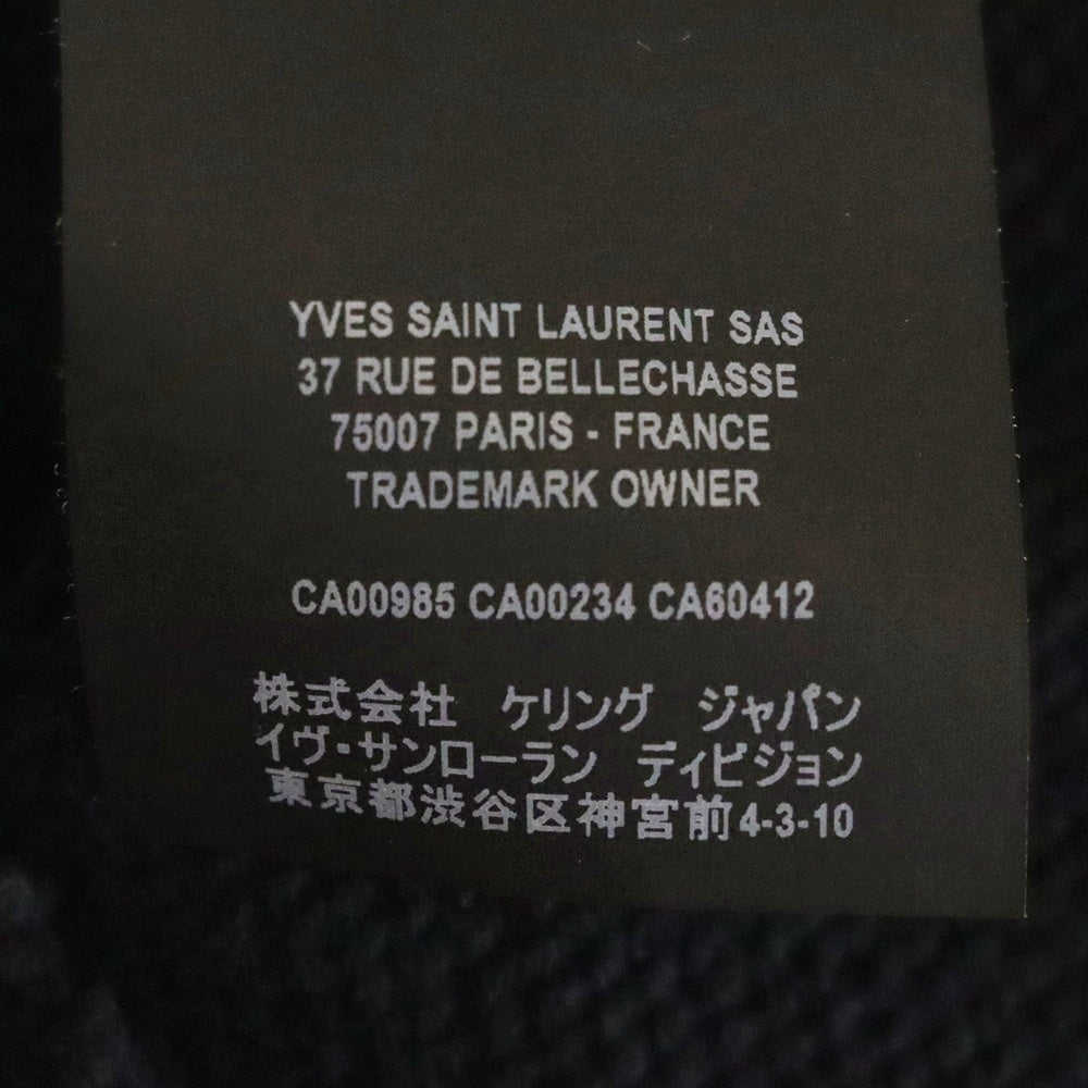 SAINT LAURENT PARIS(サンローランパリ) デストロイ加工クラッシュニット クルーネック長袖セーター ブラック 604798 YALO2