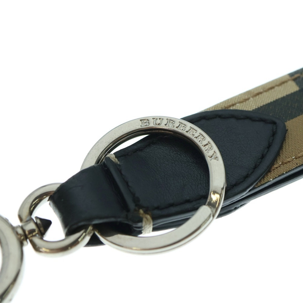 BURBERRY(バーバリー) キーリング キーホルダー バッグチャーム ノバチェック ベージュ シルバー金具