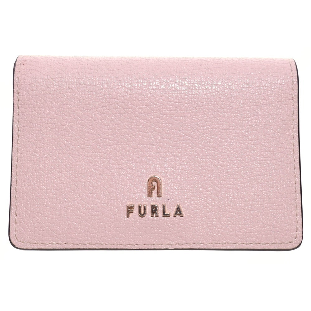 FURLA(フルラ) カードケース 名刺入れ 財布 ライトピンク ゴールド金具 レザー レディース