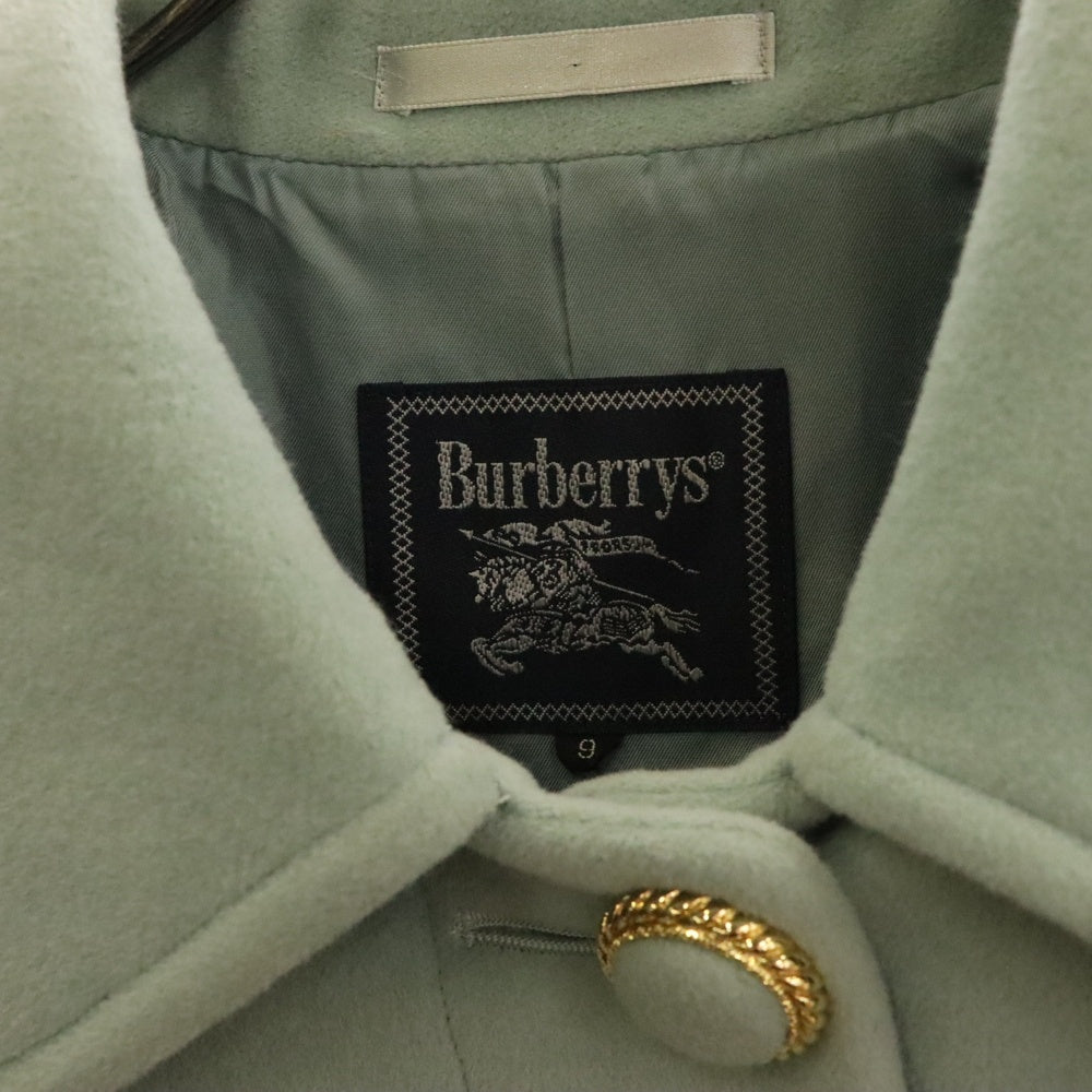 BURBERRYS(バーバリーズ) ステンカラーウールコート ライトブルー ゴールドボタン