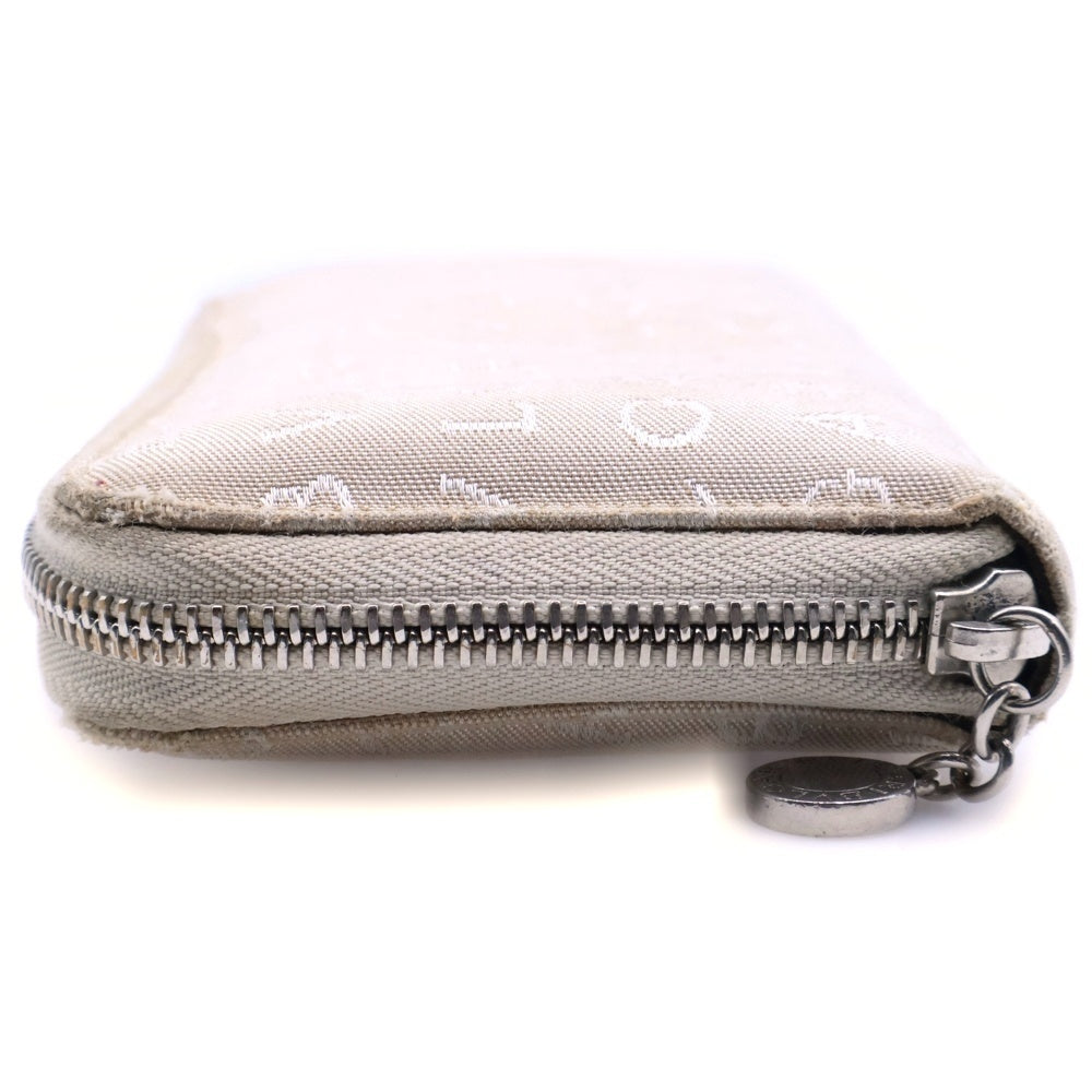 BVLGARI(ブルガリ) ロゴマニア ラウンドファスナー長財布 ロングウォレット ベージュ キャンバス