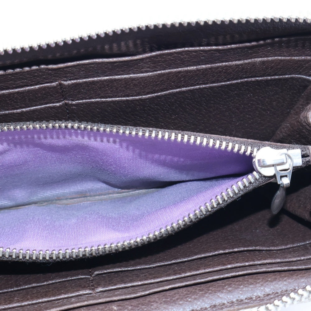 BVLGARI(ブルガリ) ロゴマニア ラウンドファスナー長財布 ロングウォレット ベージュ キャンバス