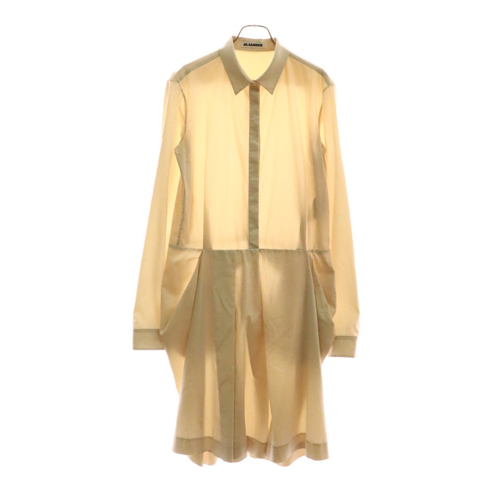 JIL SANDER(ジルサンダー) フロントタック 長袖シャツワンピース ベージュ
