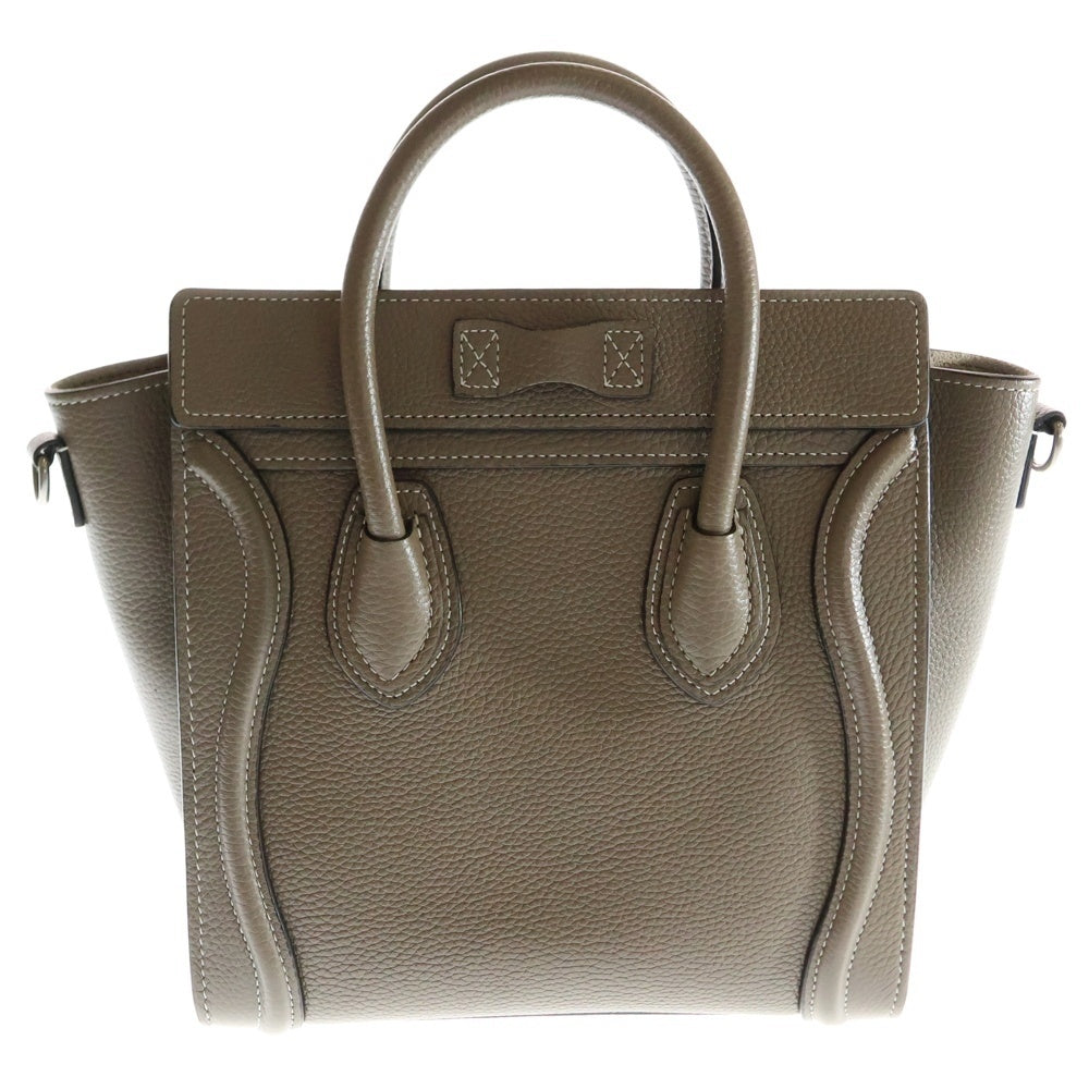 CELINE(セリーヌ) ラゲージ ナノ ブラウン レザー 2wayバッグ ハンドバッグ ショルダーバッグ