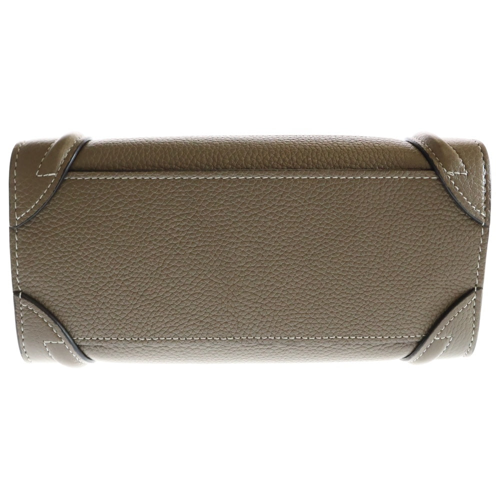 CELINE(セリーヌ) ラゲージ ナノ ブラウン レザー 2wayバッグ ハンドバッグ ショルダーバッグ