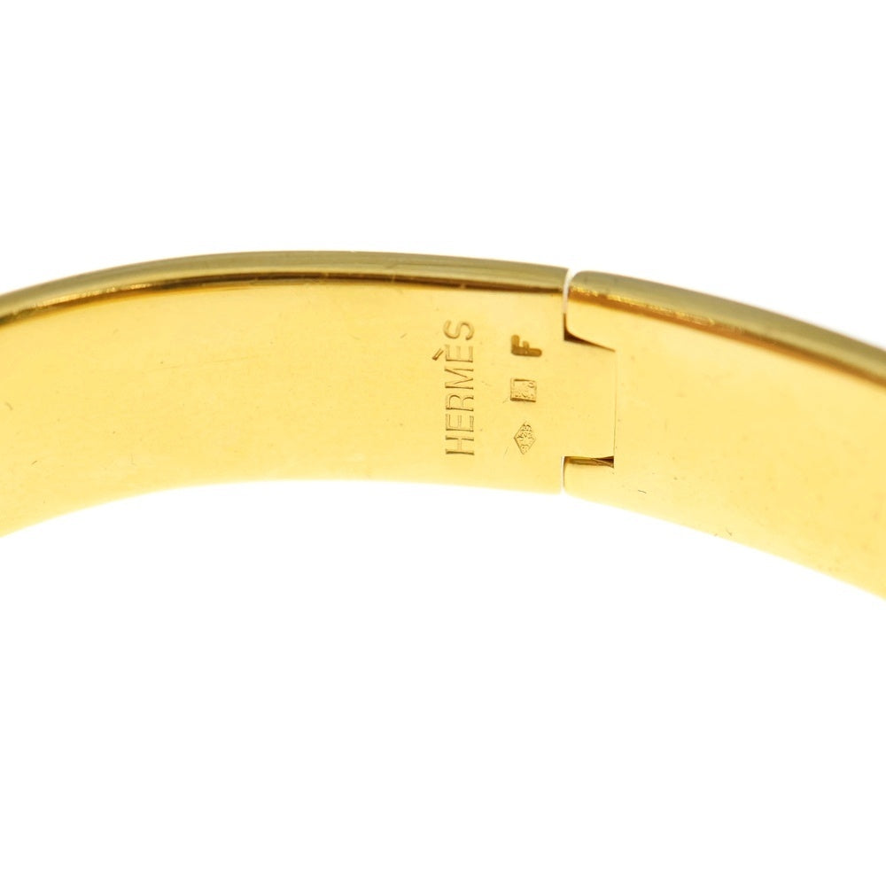 美品　破格　エルメス クリッククラック バングル ゴールド オレンジ エルメス クリッククラックPM Hバングル オレンジ □Q刻印