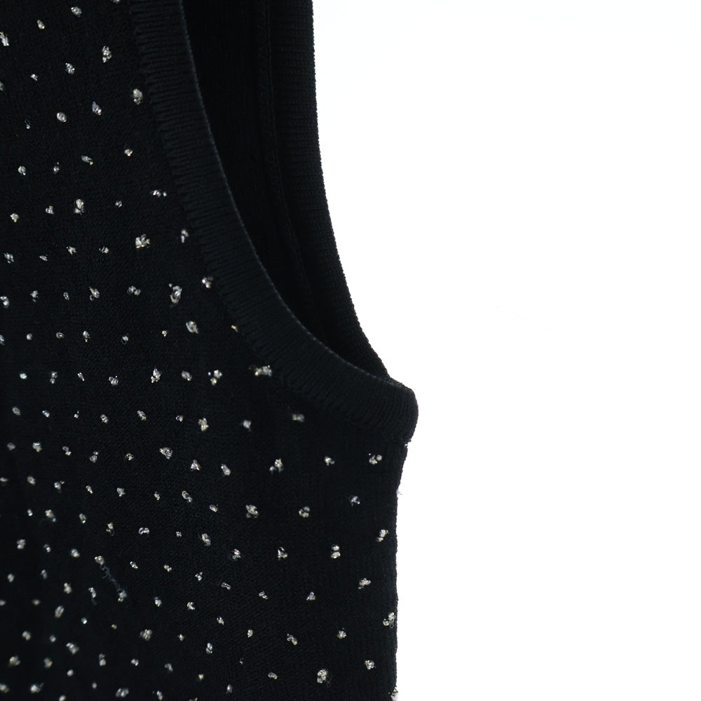 EPOCA(エポカ) ドット柄 ニットベスト ブラック