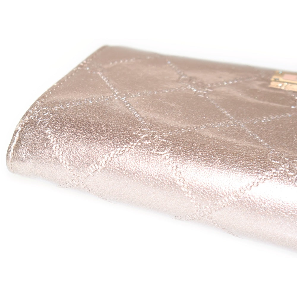 PINKY&DIANNE(ピンキーアンドダイアン) ロングウォレット 長財布 カードケース メタリックピンク ゴールド金具