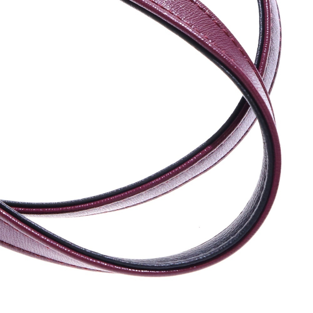 MENARD(メナード) トートバッグ ハンドバッグ レザー ブラック×パープル ゴールド金具