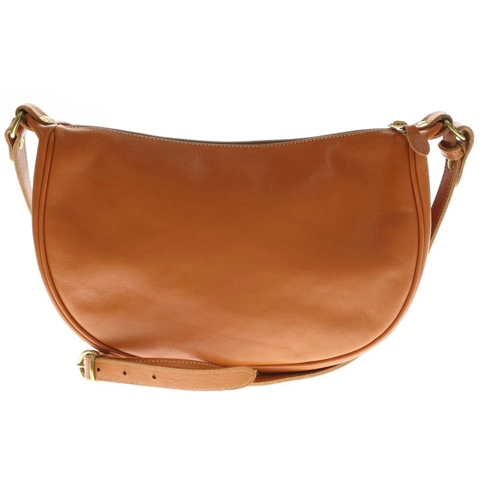 IL BISONTE(イル ビゾンテ) ショルダーバッグ ミニバッグ ブラウン オレンジ レザー ゴールド金具