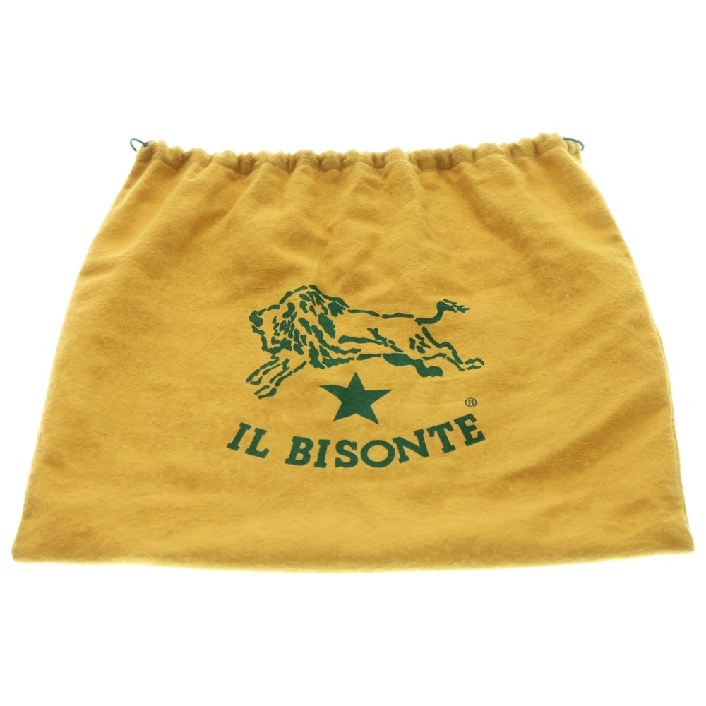 IL BISONTE(イル ビゾンテ) ショルダーバッグ ミニバッグ ブラウン オレンジ レザー ゴールド金具