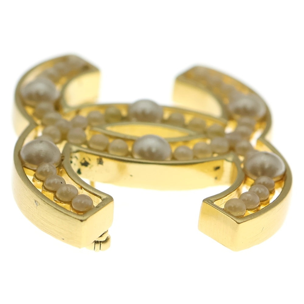 CHANEL(シャネル) ココマーク パールブローチ ゴールド GP パール モチーフ 02A