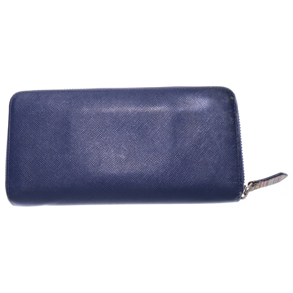 Paul Smith(ポールスミス) ロングウォレット 長財布 カードケース ブルー ネイビー レザー ゴールド金具 レディース