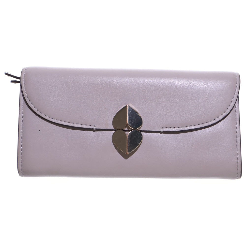 Kate Spade(ケイトスペード) 二つ折り長財布 ロングウォレット カードケース グレージュ レザー レディース