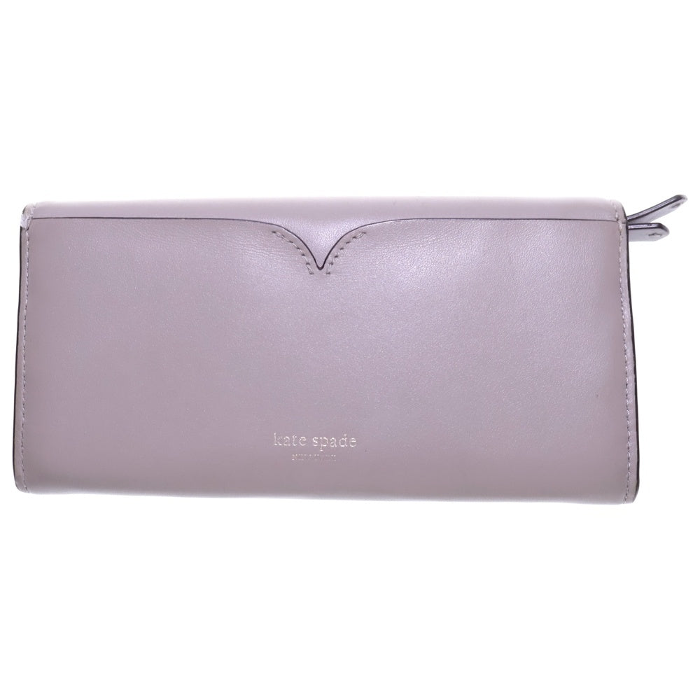 Kate Spade(ケイトスペード) 二つ折り長財布 ロングウォレット カードケース グレージュ レザー レディース